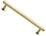 Heritage Brass Hexagonal Profile Cabinet Pull Handle With 16mm Circular Rose (96mm, 128mm OR 160mm C/C), Polished Brass - V4423-PB