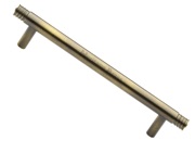 Heritage Brass Contour Design Cabinet Pull Handle (96mm, 128mm OR 160mm C/C), Antique Brass - V4446-AT