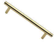 Heritage Brass Contour Design Cabinet Pull Handle (96mm, 128mm OR 160mm C/C), Polished Brass - V4446-PB