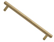 Heritage Brass Knurled Design Cabinet Pull Handle (96mm, 128mm OR 160mm C/C), Satin Brass - V4458-SB