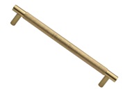 Heritage Brass Partial Knurled Design Cabinet Pull Handle (96mm, 128mm OR 160mm C/C), Satin Brass - V4461-SB