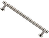 Heritage Brass Partial Knurled Design Cabinet Pull Handle With 16mm Circular Rose (96mm, 128mm OR 160mm C/C), Polished Nickel - V4462-PNF