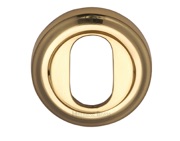 Heritage Brass Oval Profile Key Escutcheon, Polished Brass - V5010-PB
