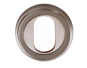 Heritage Brass Oval Profile Key Escutcheon, Satin Nickel - V5010-SN