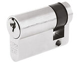 Zoo Hardware Vier Precision Euro Profile British Standard 5 Pin Single Cylinders (Various Sizes), Polished Chrome - V5EP40SPCE