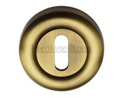 Heritage Brass Standard Key Escutcheon, Antique Brass - V6722-AT