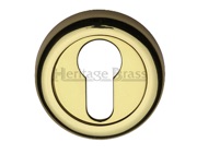 Heritage Brass Euro Profile Key Escutcheon, Polished Brass - V6724-PB