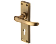 Heritage Brass Windsor Antique Brass Door Handles - V700-AT (sold in pairs)
