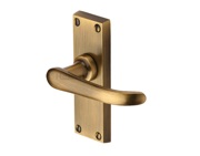 Heritage Brass Windsor Short Antique Brass Door Handles - V710-AT (sold in pairs)