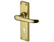 Heritage Brass Windsor Polished Brass Door Handles - V700-PB (sold in pairs)