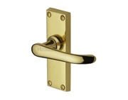 Heritage Brass Windsor Short Polished Brass Door Handles - V710-PB (sold in pairs)