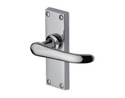 Heritage Brass Windsor Short Polished Chrome Door Handles - V710-PC (sold in pairs)