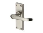 Heritage Brass Windsor Short Satin Nickel Door Handles - V710-SN (sold in pairs)