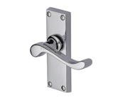Heritage Brass Bedford Short Polished Chrome Door Handles - V800-PC (sold in pairs)