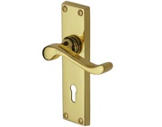 Heritage Brass Bedford Polished Brass Door Handles - V810-PB (sold in pairs)