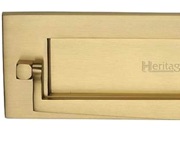 Heritage Brass Postal Knocker Letter Plate (254mm x 79mm), Satin Brass - V830-SB