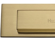 Heritage Brass Gravity Flap Letter Plate (280mm x 80mm), Satin Brass - V842-SB