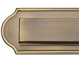 Heritage Brass Gravity Flap Letter Plate (280mm x 80mm), Antique Brass - V843-AT