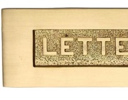 Heritage Brass Letters Embossed Letter Plate (254mm x 101mm), Satin Brass - V845-SB