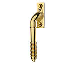 Heritage Brass Left or Right Handed Locking Reeded Espagnolette Handle, Polished Brass - V895L-PB