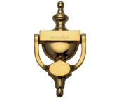 Heritage Brass Urn Door Knocker (Small Or Large), Polished Brass - V910 152-PB