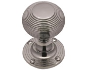 Heritage Brass Reeded Mortice Door Knobs, Polished Chrome - V971-PC (sold in pairs)