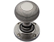 Heritage Brass Reeded Mortice Door Knobs, Polished Nickel - V971-PNF (sold in pairs)