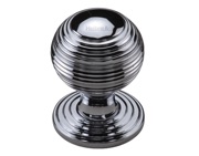 Heritage Brass Reeded Cabinet Knob With Base (32mm OR 38mm), Polished Chrome - V973-PC