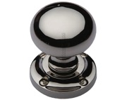 Heritage Brass Victoria Mortice Door Knobs, Polished Nickel - V980-PNF (sold in pairs)