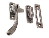 Frelan Hardware Valley Forge Bulb End Casement Window Fastener (95mm x 55mm), Pewter Patina - VF19PD