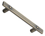 M Marcus Lodge Industrial Cabinet Pull Handle (96mm C/C), Distressed Brass - VF289 96-DB