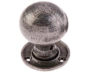 Frelan Hardware Valley Forge Round Mortice Door Knob (73mm x 53mm), Pewter Patina - VF48 (Sold In Pairs)