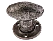Frelan Hardware Valley Forge Oval Mortice Door Knobs (65mm x 61mm), Pewter Patina - VF5 (Sold In Pairs)