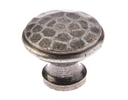 Frelan Hardware Valley Forge Hammered Cabinet Knob (20mm, 30mm OR 40mm), Pewter Patina - VF85