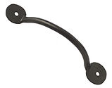 Frelan Hardware Valley Forge Bow Cabinet Pull Handle (127mm x 35mm OR 138mm x 38mm), Black - VFB28A