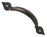 Frelan Hardware Valley Forge Tear Cabinet Pull Handle (130mm x 34mm OR 185mm x 50mm), Black - VFB52A