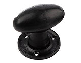 Frelan Hardware Valley Forge Oval Mortice Door Knobs (65mm x 61mm), Black - VFB5 (Sold In Pairs)