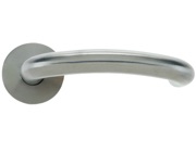 Zoo Hardware Vier Arch RTD Lever On Round Rose, Satin Stainless Steel - VS070S (sold in pairs)