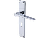 Heritage Brass Gio Door Handles On 200mm Backplate, Polished Chrome - VT8100-PC (sold in pairs)
