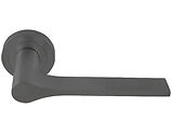 Carlisle Brass Manital Spring Door Handles On Round Rose, Anthracite - VV5ANT (sold in pairs)