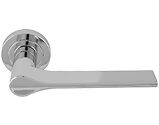 Carlisle Brass Manital Spring Door Handles On Round Rose, Polished Chrome - VV5CP (sold in pairs)