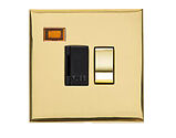 M Marcus Electrical Winchester Single 13 AMP Fused Switched Spur With Neon, Polished Brass - W01.236.PBBK
