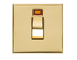M Marcus Electrical Winchester 45 Amp Cooker Switch With Neon, Polished Brass - W01.263.PBBK