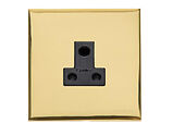 M Marcus Electrical Winchester 5 Amp 3 Round Pin Socket, Polished Brass - W01.282.BK