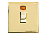 M Marcus Electrical Winchester 20 Amp D.P. Switch With Neon, Polished Brass - W01.506.PBBK