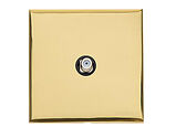 M Marcus Electrical Winchester 1 Gang Satellite Socket, Polished Brass - W01.605.BK