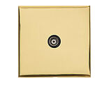M Marcus Electrical Winchester 1 Gang TV/Coaxial Sockets (Non-Isolated OR Isolated), Polished Brass - W01.610.BK