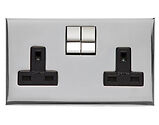 M Marcus Electrical Winchester Double 13 AMP Switched Socket, Polished Chrome - W02.250.PCBK
