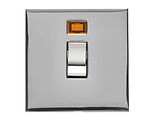 M Marcus Electrical Winchester 20 Amp D.P. Switch With Neon, Polished Chrome - W02.506.PCBK