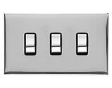 M Marcus Electrical Winchester 3 Gang Rocker Switch, Polished Chrome - W02.520.PCBK